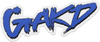BLUE/BLACK SCRAWL STICKER