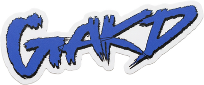 BLUE/BLACK SCRAWL STICKER