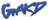 BLUE/BLACK SCRAWL STICKER