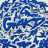 BLUE/BLACK SCRAWL STICKER