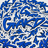 BLUE/BLACK SCRAWL STICKER