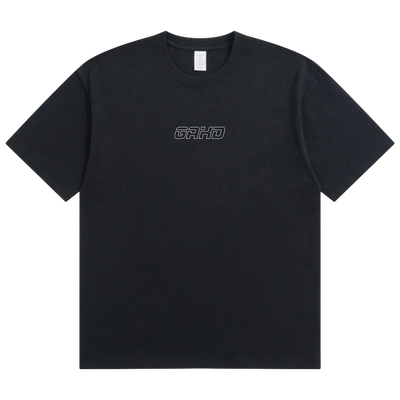OG WHITE BORDER/BLACK TEE