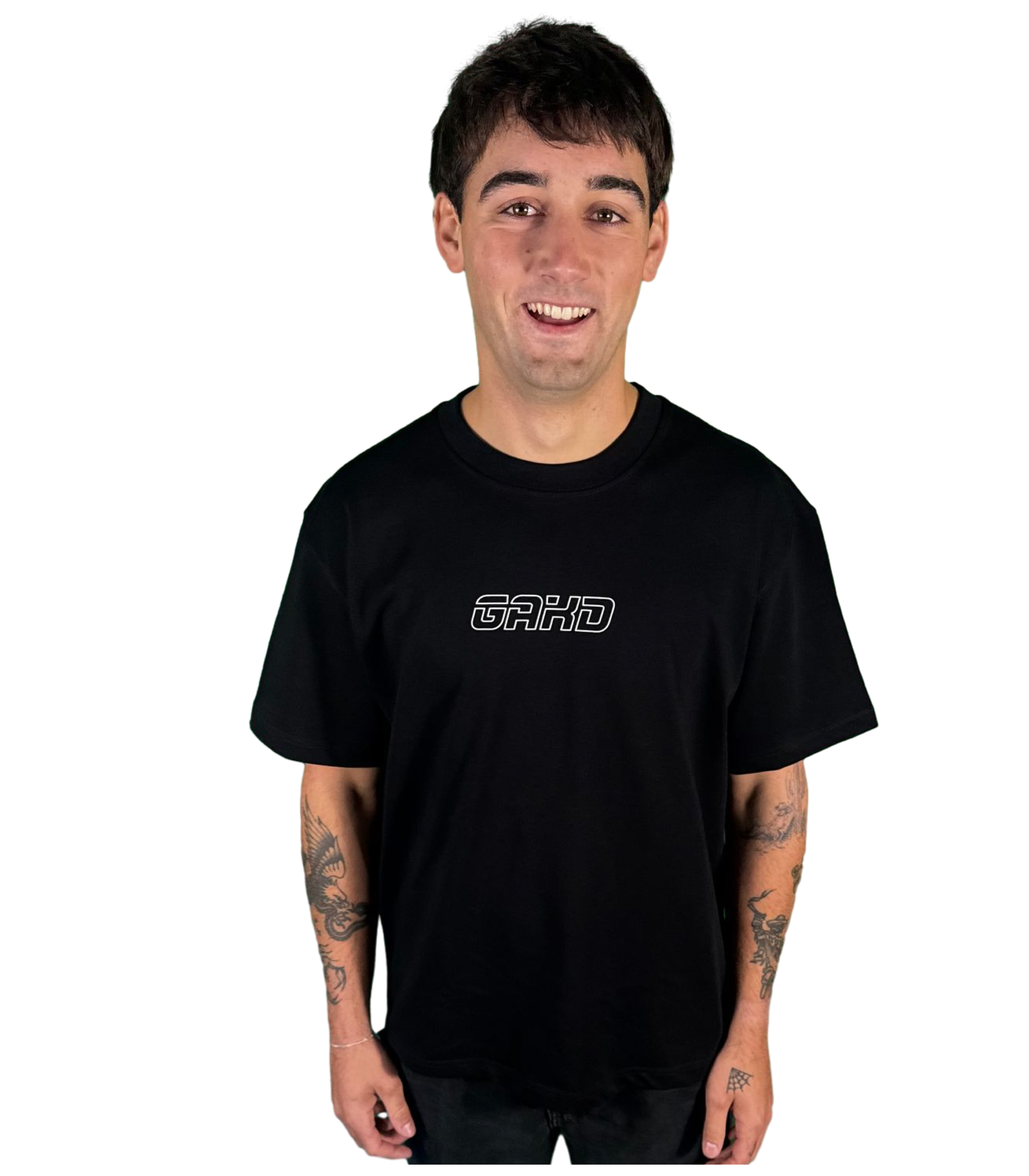OG WHITE BORDER/BLACK TEE