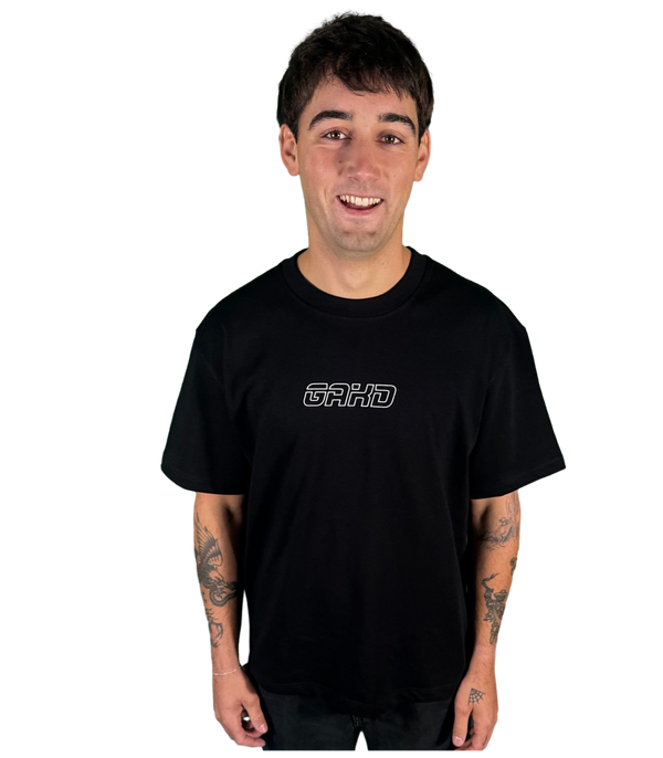 OG WHITE BORDER/BLACK TEE